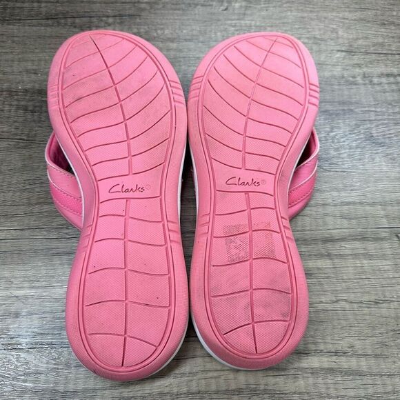 Clark’s Cloudsteppers~Women’s~Breeze Sea Flip Flop/Thongs~Pink~Size 11M - Picture 8 of 9